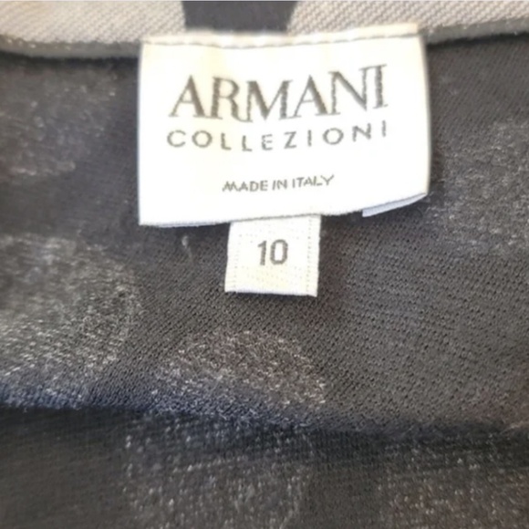 Armani Collezioni V-Neck Empire Waist Polka Dot Stretchy Dress 10 - Picture 4 of 5